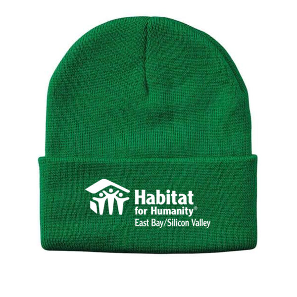 12" Solid Cuffed Beanie - Embroidered Logo Thumbnail