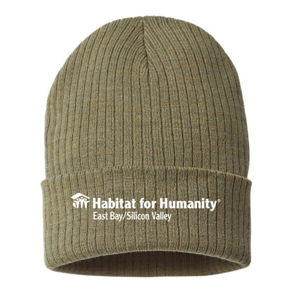 Sustainable Rib Cuffed Beanie - Embroidered Logo Thumbnail