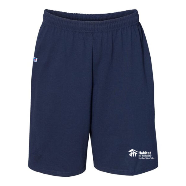 Mens Cotton Classic jersey Shorts with Pockets - Embroidered Logo Thumbnail