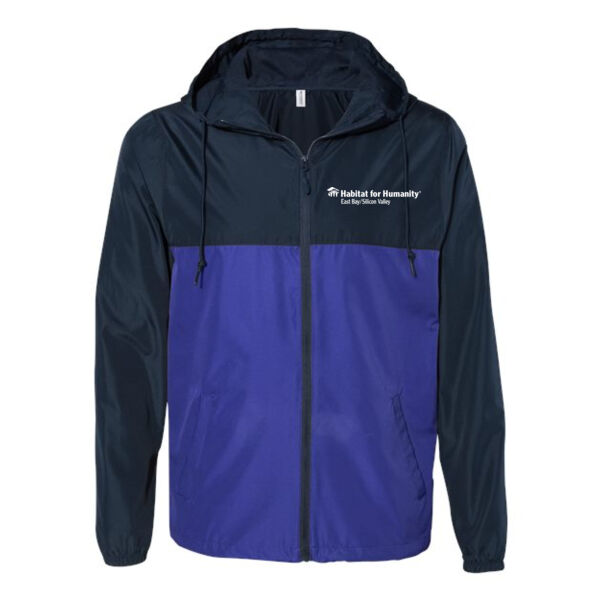 Mens Lightweight Windbreaker Full Zip Jacket - Embroidered Logo Thumbnail