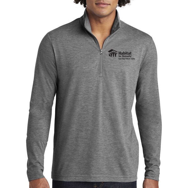 Sport Tek PosiCharge Tri Blend Wicking 1/4 Zip Pullover - Embroidered Logo Thumbnail