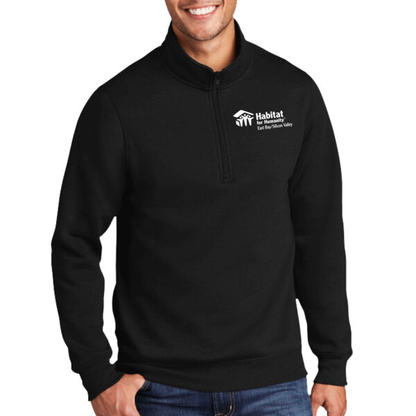 Port & Co Core Fleece 1/4 Zip Pullover Sweatshirt - Embroidered Logo Thumbnail