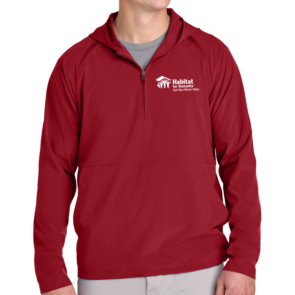 Sport Tek Repeat 1/2 Zip Long Sleeve Hooded Jacket - Printed Logo Thumbnail