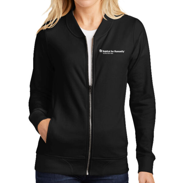 Sport Tek Womens Lightweight French Terry Bomber - Printed Logo Thumbnail