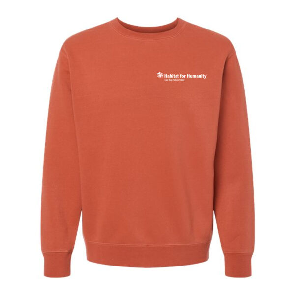 Unisex Midweight Pigment Dyed Crewneck Sweatshirt - Printed Logo Thumbnail