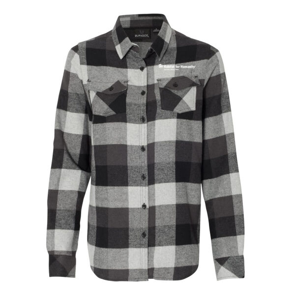 Womens Yarn Dyed Flannel Shirt - Printed Logo Thumbnail