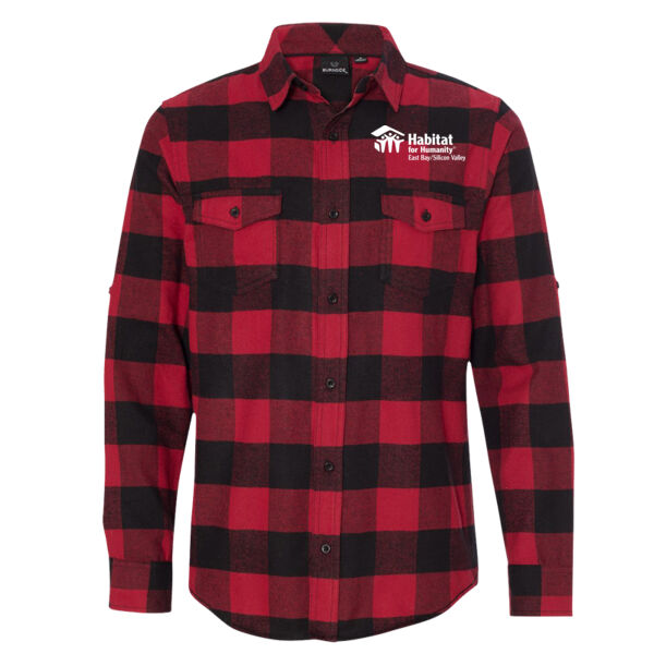 Mens Yarn Dyed Flannel Shirt - Printed Logo Thumbnail