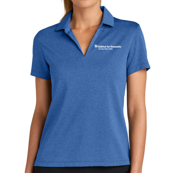 Nike Womens Dri FIT Smooth Heather Polo - Embroidered Logo Thumbnail